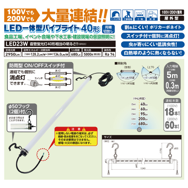 日動工業（株） 施設用LED LPL 施設用ＬＥＤ LPL-40H-CN