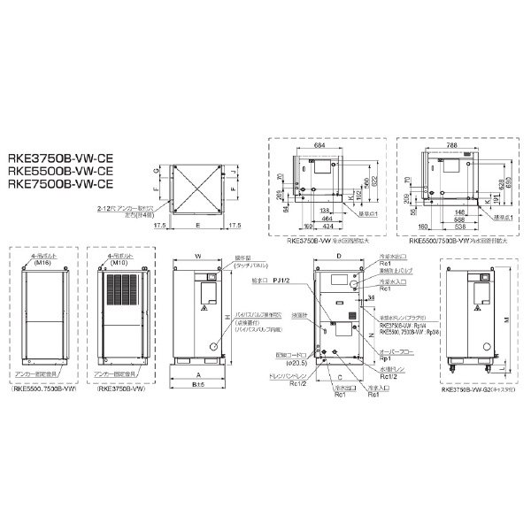 オリオン機械（株） インバータチラー RKE インバータチラー RKE3750B-VW-G1-CE