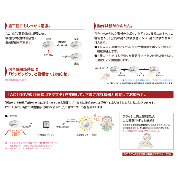 パナソニック（株）　電材 熱当番埋込・100V連動親・音声警報 SHK28217 熱当番埋込・１００Ｖ連動親・音声警報 SHK28217