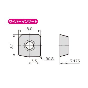 住友電気工業（株） カッタチップ XOEW-W カッタチップ XOEW080308PZTR-W ACU2500