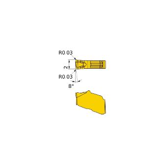 三菱マテリアル（株） 旋削用インサート GW 旋削用インサート（超硬コーティング） GW1M0200D003R08-GS VP10RT