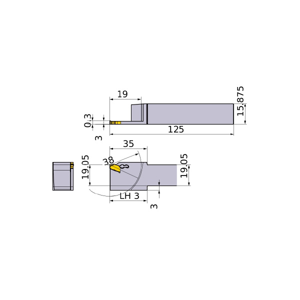 三菱マテリアル（株） ホルダー GWSL ホルダー GWSL1915K00-F38