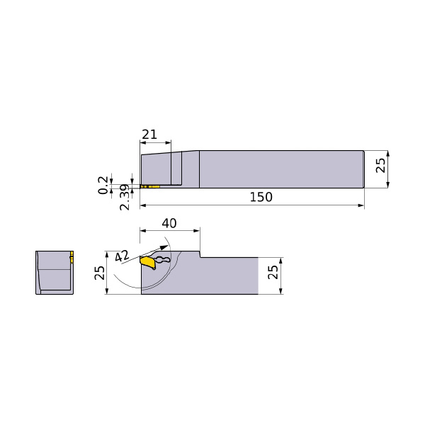 三菱マテリアル（株） ホルダー GWSR ホルダー GWSR2525M00-E42