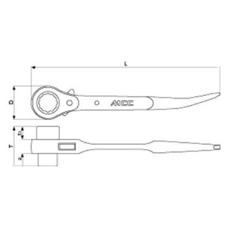 （株）ＭＣＣコーポレーション ラチェットレンチミガキショート RWM ラチェットレンチミガキショート RWM1921 (19X21)