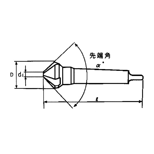 （株）ムラキ イリックス カウンターシンク 3枚刃・先端角90゜MTシャンク 6279 イリックス　カウンターシンク 6279-40