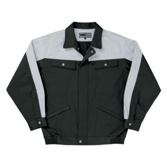 日新被服（株） 長袖ブルゾン 5116-100 長袖ブルゾン 5116-100-LL ﾗｲﾄﾌﾞﾗｯｸXｼﾙﾊﾞｰ