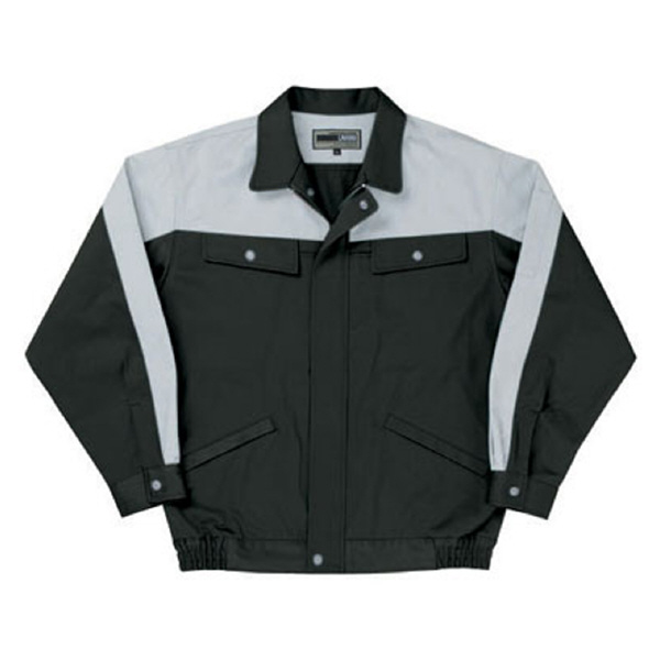 日新被服（株） 長袖ブルゾン 5116-100 長袖ブルゾン 5116-100-LL ﾗｲﾄﾌﾞﾗｯｸXｼﾙﾊﾞｰ
