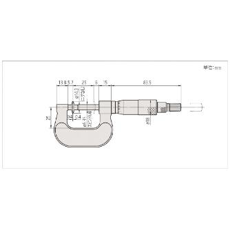 （株）ミツトヨ マイクロメータ PPM マイクロメータ PPM-25B 169-101-10