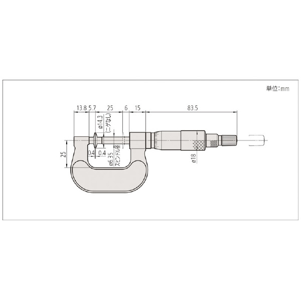 （株）ミツトヨ マイクロメータ PPM マイクロメータ PPM-25B 169-101-10