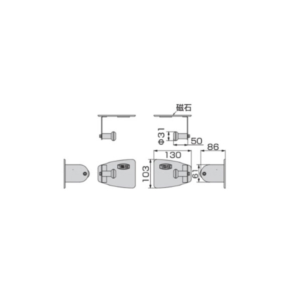 ＴＯＮＥ（株） ペーパーホルダー(マグネットタイプ) SA-MPH ペーパーホルダー（マグネットタイプ） SA-MPH