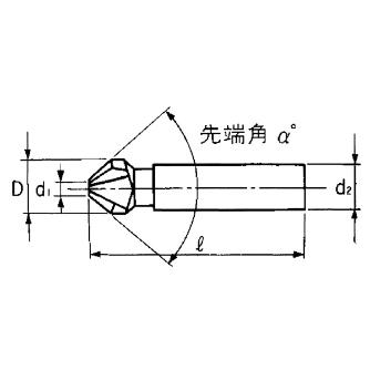 （株）ムラキ イリックス カウンターシンク 3枚刃・先端角90゜(HSS) 6277 イリックス　カウンターシンク 6277-10.0