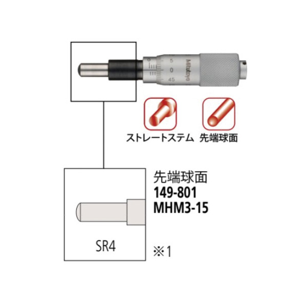 （株）ミツトヨ ヘッド MHM ヘッド MHM3-15 149-801