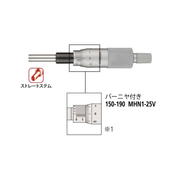 （株）ミツトヨ ヘッド MHN ヘッド MHN1-25V 150-190