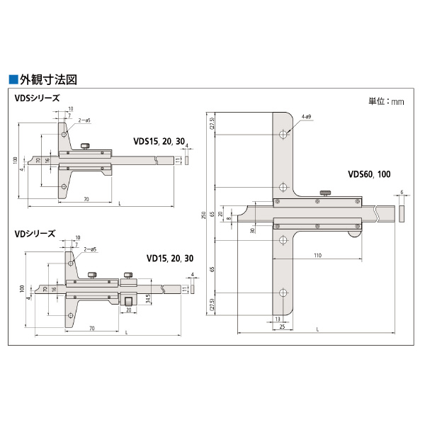 （株）ミツトヨ デプスゲージ VD20 デプスゲージ VD20 527-102