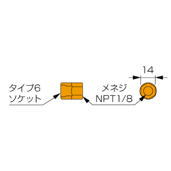 （株）ＭＳＴコーポレーション ロックライン ダブルソケット DS-TH ロックライン　ダブルソケット DS6-TH1/8-1