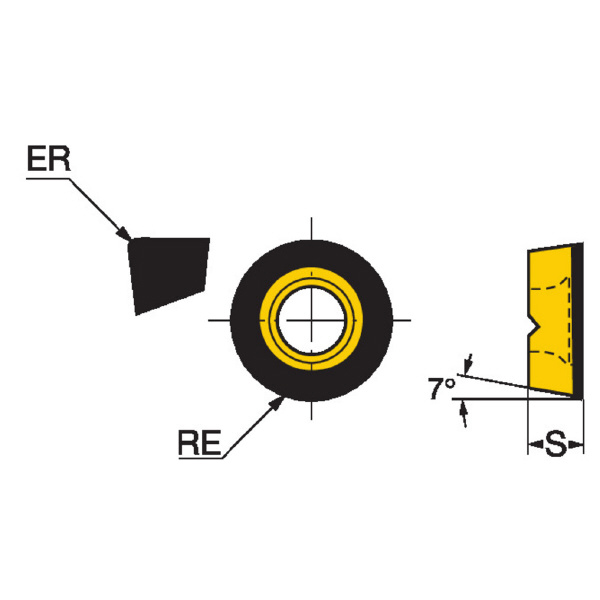 サンドビック（株） コロターン107 チップ CBN 【E】 RCGW コロターン１０７　チップ　ＣＢＮ　【Ｅ】 RCGW10T3MTED 7014