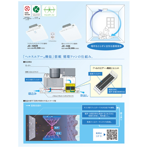 MITSUBISHI ELECTRIC 空気清浄機部品 JC-10KR 三菱電機住環境システムズ（株）-ヘルスエアー JC－10KR-teraido