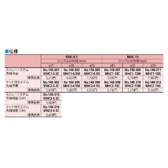 （株）ミツトヨ マイクロメータヘッド MHC マイクロメータヘッド MHC3-6.5C 148-313