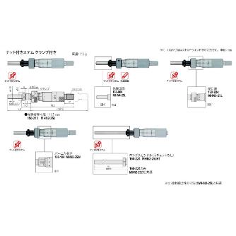 （株）ミツトヨ マイクロメータヘッド MHN マイクロメータヘッド MHN6-25L 150-824