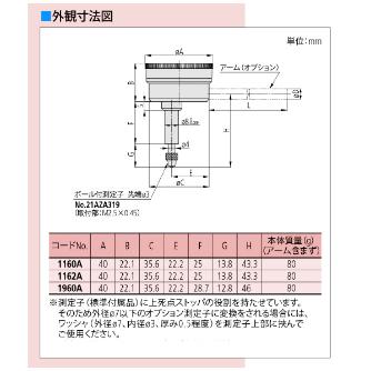 （株）ミツトヨ ダイヤルゲージ 1162A ダイヤルゲージ 1162A