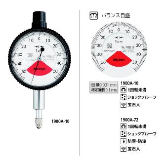 （株）ミツトヨ ダイヤルゲージ 1900AB-72 ダイヤルゲージ 1900AB-72