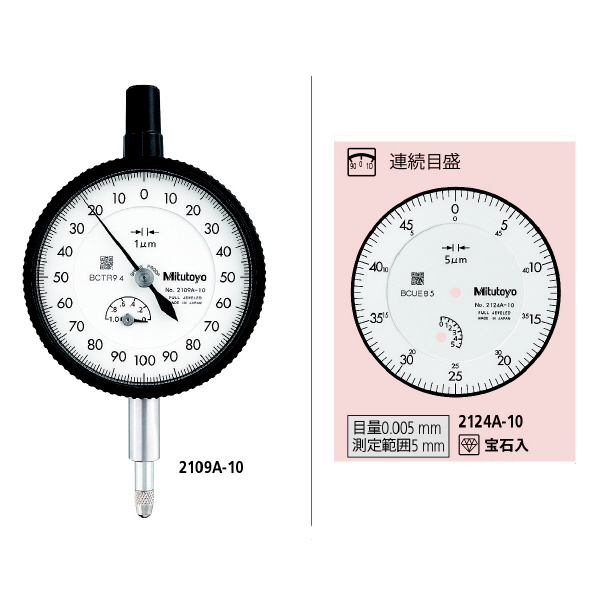 （株）ミツトヨ ダイヤルゲージ 2124AB-10 ダイヤルゲージ 2124AB-10
