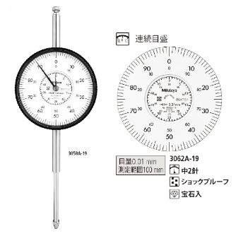 （株）ミツトヨ ダイヤルゲージ 3062AB-19 ダイヤルゲージ 3062AB-19