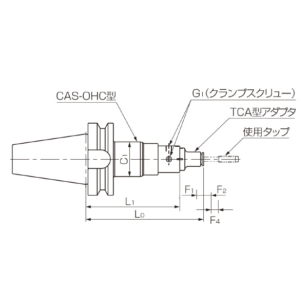 カトウ工機（株） CAS－OHC型タッパー BT-CAS-OHC ＣＡＳ－ＯＨＣ型タッパー BT40-CAS412-OHC
