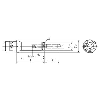 カトウ工機（株） 2面拘束クランプコレット TCA ２面拘束クランプコレット TCA1022-L+30-HP-M10 U3/8-ON-SB