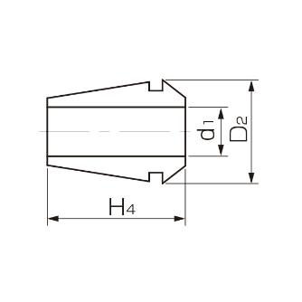 カトウ工機（株） ER11型テーパコレット(RF306型,DBR型用) テーパコレット ER11-1.5(ﾌｧｲ1.5~1)