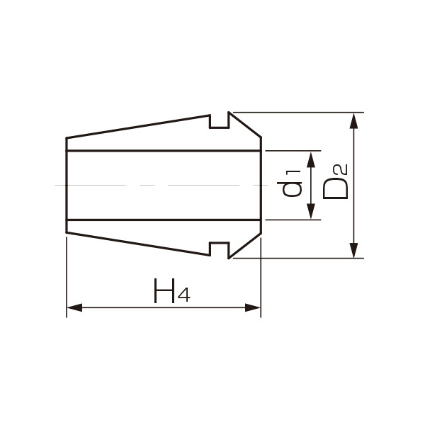 カトウ工機（株） ER11型テーパコレット(RF306型,DBR型用) テーパコレット ER11-1.5(ﾌｧｲ1.5~1)