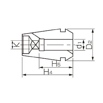 カトウ工機（株） ER20型テーパコレット(RF414型用) テーパコレット ER20-2(ﾌｧｲ2~1)