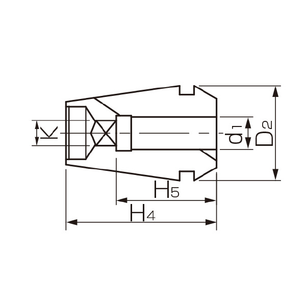 カトウ工機（株） AR16-GB型角穴付きテーパコレット(ESS412-OHC型用) テーパコレット AR16-GB_4X3.2(JIS_M3 OSG_M3)