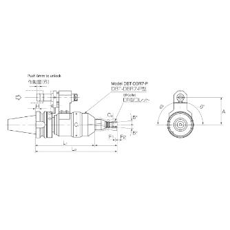 カトウ工機（株） バリ取りホルダ DBR7-P型 バリ取りホルダ DBT50-DBR7-P_ﾀｲﾌﾟB00(A=80)