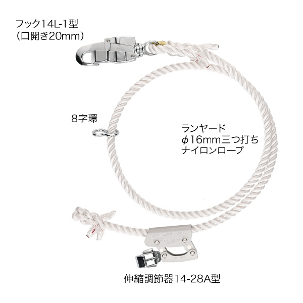 ジェフコム（株） ワークポジショニング用ロープ WP ワークポジショニング用ロープ WP-200FCS