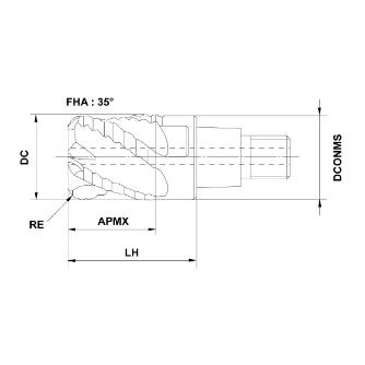三菱マテリアル（株） ヘッド/ヘッド交換式エンドミル IMX ヘッド／ヘッド交換式エンドミル IMX10RC4F100R05010C EP7020