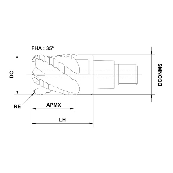 三菱マテリアル（株） ヘッド/ヘッド交換式エンドミル IMX ヘッド／ヘッド交換式エンドミル IMX10RC4F100R05010C EP7020