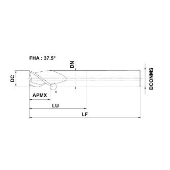 三菱マテリアル（株） 超硬ノンコートエンドミル A3SA 超硬ノンコートエンドミル A3SA200N55C