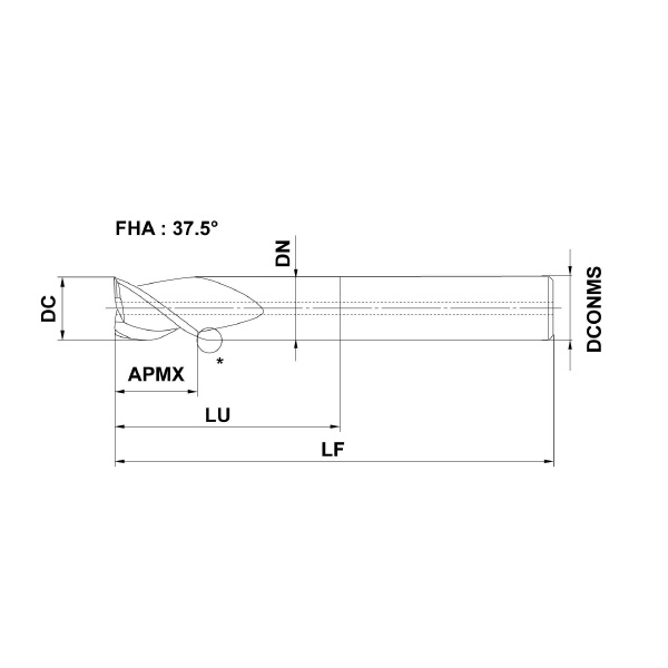 三菱マテリアル（株） 超硬ノンコートエンドミル A3SA 超硬ノンコートエンドミル A3SA200N55C