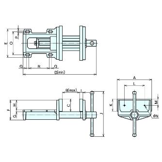 （株）ナベヤ 学校教材用木工バイス(台下型) GW 学校教材用木工バイス（台下型） GW150