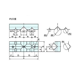 （株）ナベヤ クランプマスターバイス用口金 PJ クランプマスターバイス用口金 PJ75