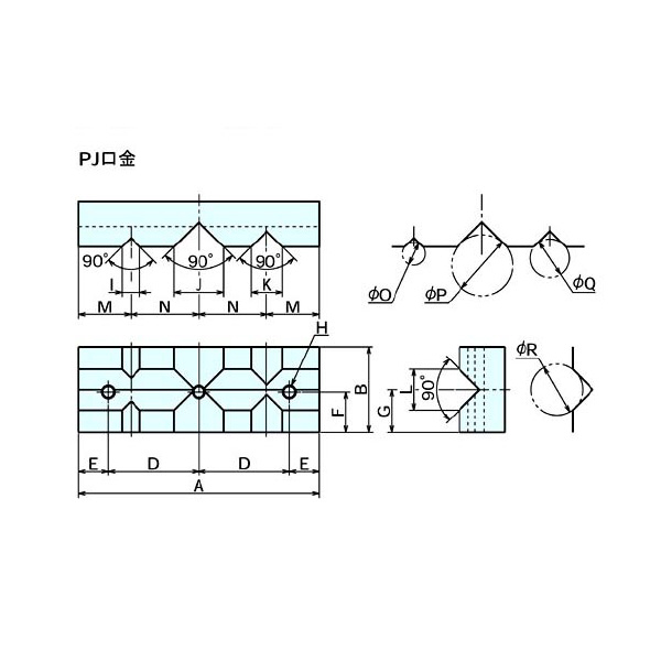 （株）ナベヤ クランプマスターバイス用口金 PJ クランプマスターバイス用口金 PJ100