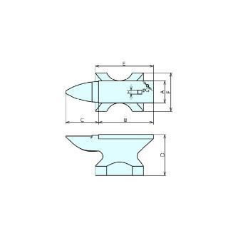 （株）ナベヤ 鋳鉄製アンビル 30(116-30) 鋳鉄製アンビル 30(116-30)