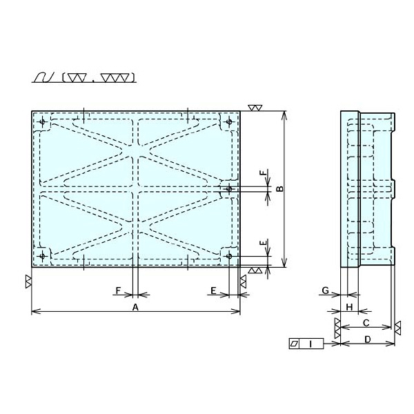 （株）ナベヤ JIS型精密検査用定盤 JP ＪＩＳ型精密検査用定盤 JP06310-0