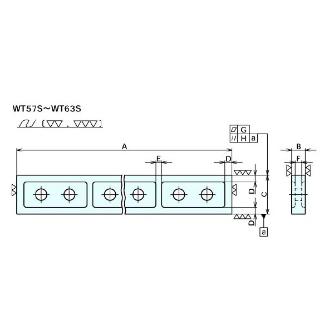 （株）ナベヤ 長形定盤 WT 長形定盤 WT59S