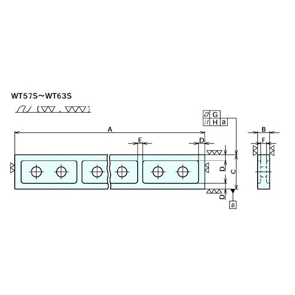 （株）ナベヤ 長形定盤 WT 長形定盤 WT61S