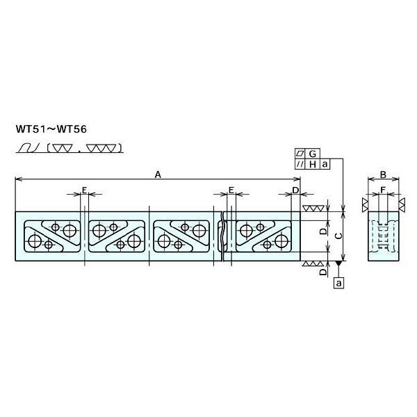 （株）ナベヤ 長形定盤 WT 長形定盤 WT53