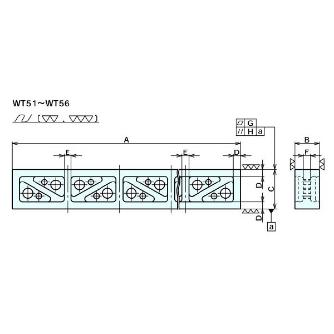 （株）ナベヤ 長形定盤 WT 長形定盤 WT56