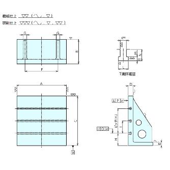 （株）ナベヤ MC精密アングルプレート(T溝タイプ) GTP ＭＣ精密アングルプレート（Ｔ溝タイプ） GTP1