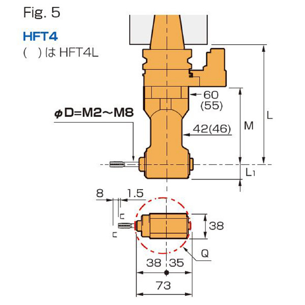 （株）ＭＳＴコーポレーション アングルヘッド ハーフ BT40-HFT アングルヘッド　ハーフ BT40-HFT4-180/T60
